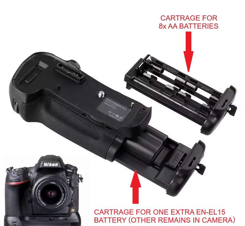 Generic Battery Grip for NIKON D800 D800E D810 DSLR Cameras (MB-D12)