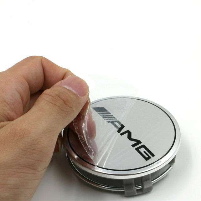 4x 75mm Wheel Centre Cap for Mercedes Benz AMG (Silver)