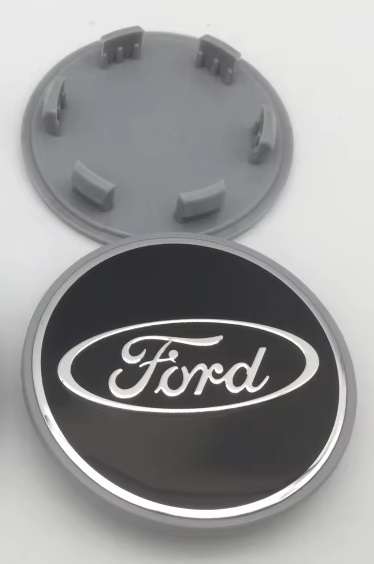 4pcs 63mm / 60mm Car Wheel Centre Caps Rim Hubcaps for Ford (BLACK)