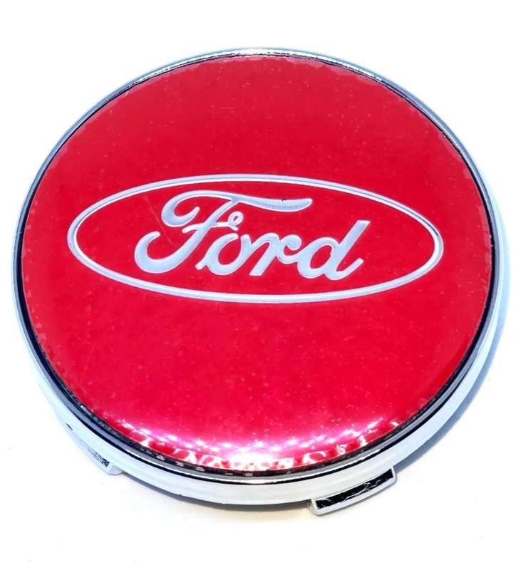 4x WHEEL CENTRE CAPS 60mm / 56mm for FORD (RED)