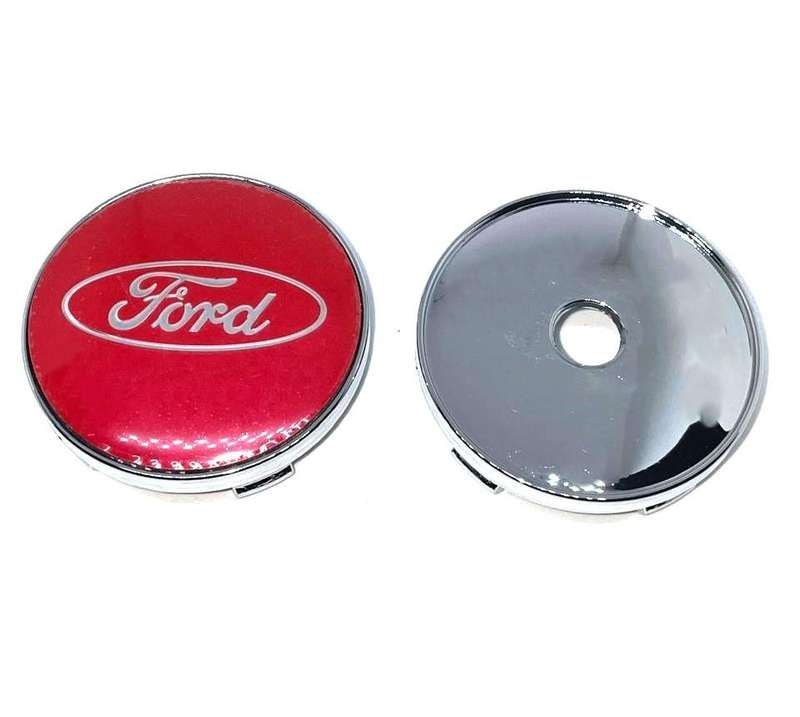 4x WHEEL CENTRE CAPS 60mm / 56mm for FORD (RED)