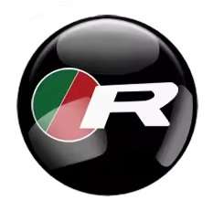 JAGUAR "R" Valve Caps - Black with "R" logo (Set of 4)