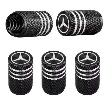 MB Black Valve Caps (Set of 5)