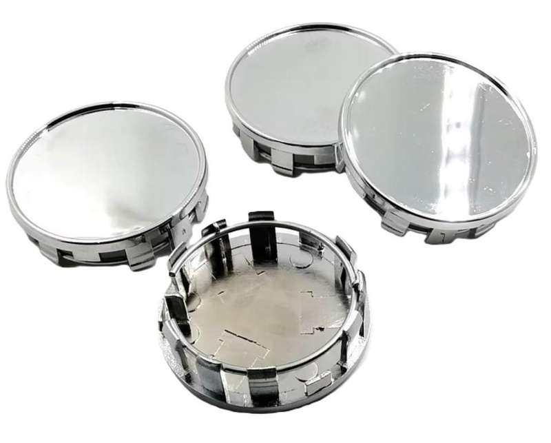 4x Wheel centre Cap Bases (without branding / stickers): 54 / 50mm (Chrome)