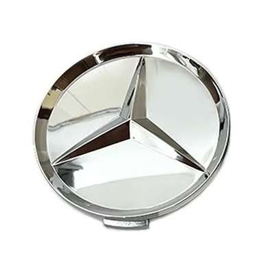4x 75mm Wheel Centre Cap for Mercedes Benz (Chrome on Chrome)