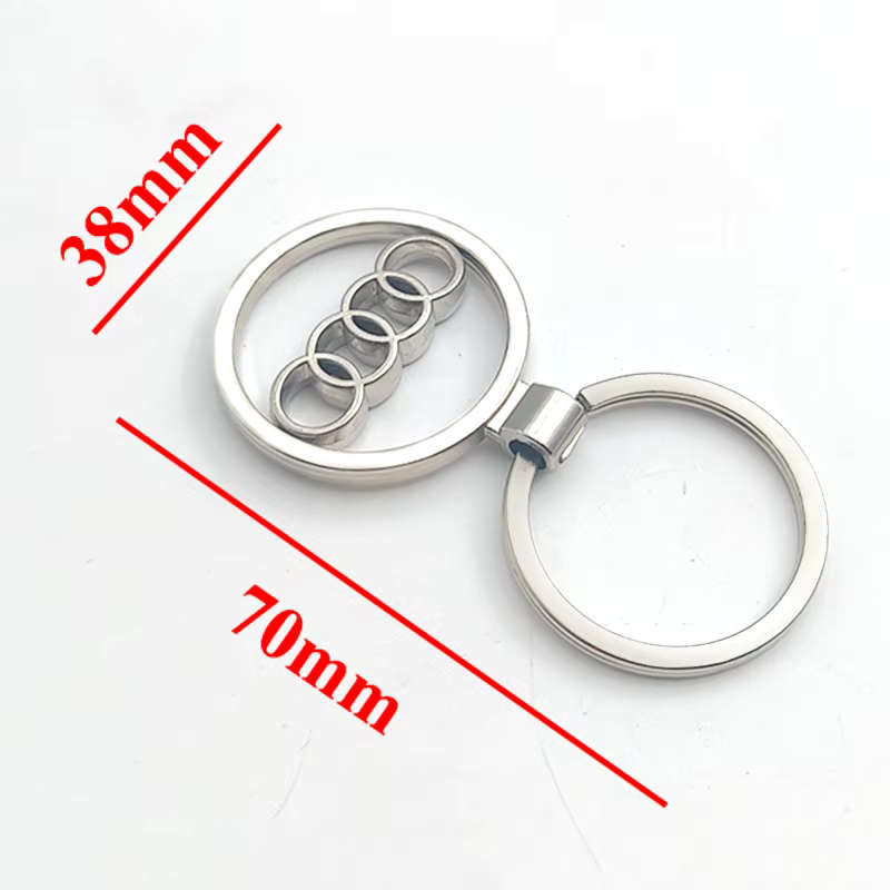 Metal Car Logo Keyring Keychain For Audi