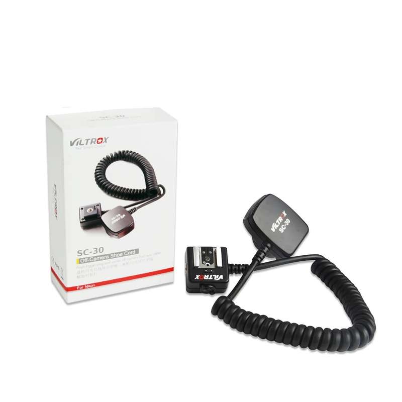 Viltrox SC-30 TTL Off-camera Shoe Sync Cord for Nikon DSLR / Flashes