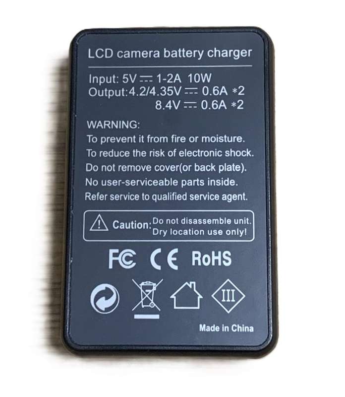 Generic (LCD Display) DUAL USB Charger for Canon LC-E6 / LP-E6 Batteries