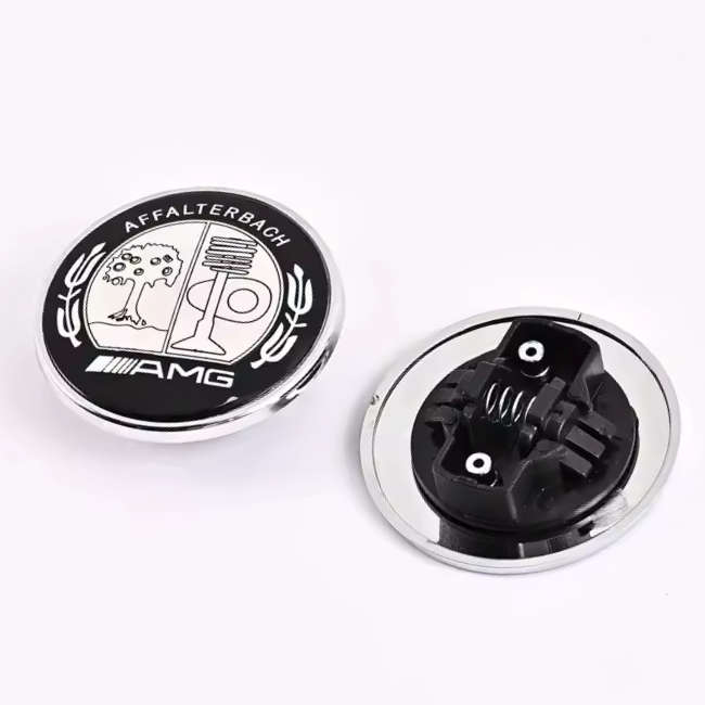 AMG Bonnet Emblem Black/Chrome