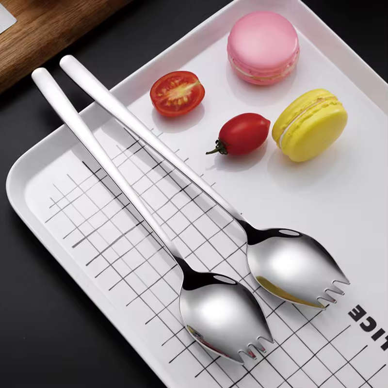 2 in 1 Stainless Steel Fork Spoon ("Spork") for Outdoor Camping Picnic