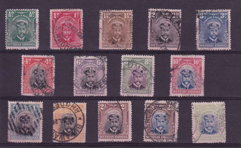Southern Rhodesia, 1924, Admirals, Full Set