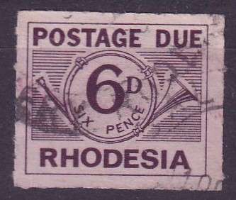 Rhodesia UDI, 1965 Postage Due, 6d, used (space filler, more below)