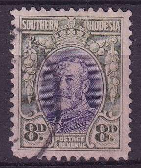 Southern Rhodesia, 1931_1934, Field Marshall, 8d, Perfs 11½, Used