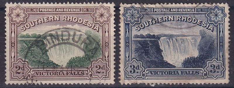 Southern Rhodesia, 1935_1941, Large Falls, Perfs 14, used
