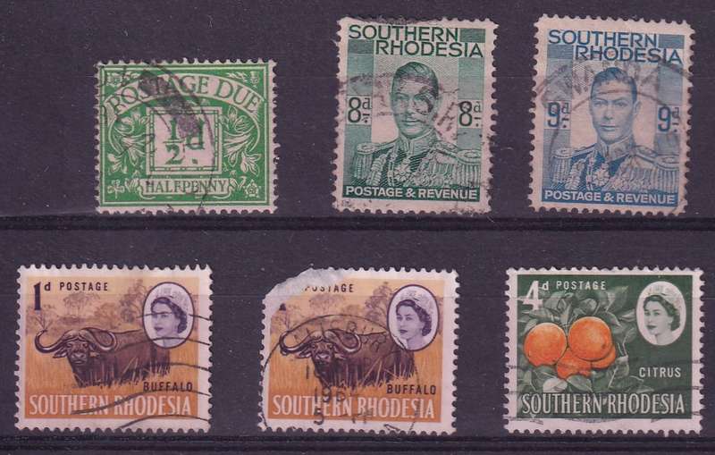 Southern Rhodesia, 1937_1964, Clearance Lot (more below)