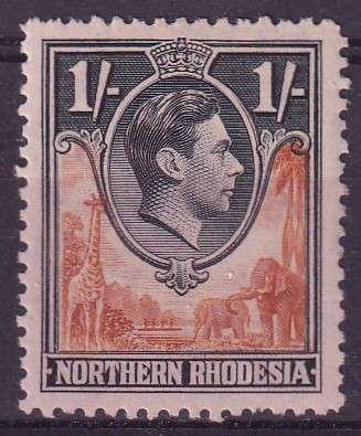 Northern Rhodesia, 1938, KG VI Definitive Issue, 1s, MNH