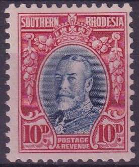 Southern Rhodesia, 1931_1933, Field Marshall, 10d, Perfs 11½, M/H (more below)