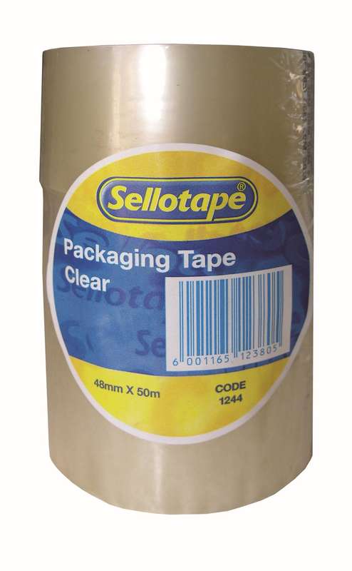 SELLOTAPE Packaging Clear 48mm x 50m Pack of 3