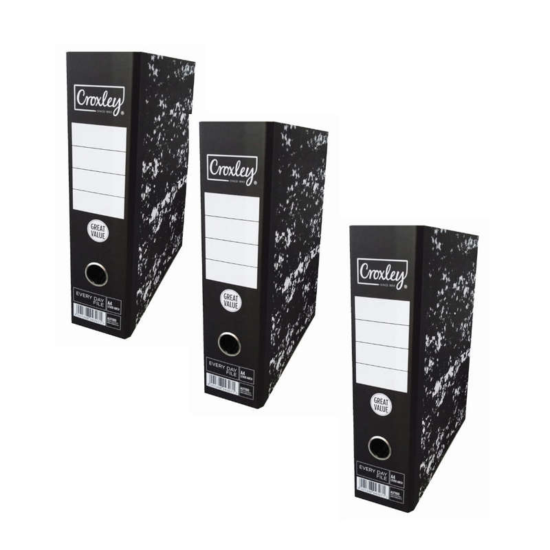 CROXLEY Every Day File A4 Lever Arch No Rado Set 3