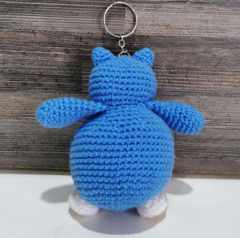 Beautiful Pokémon Snorlax Hand Crochet Plushy Keychain