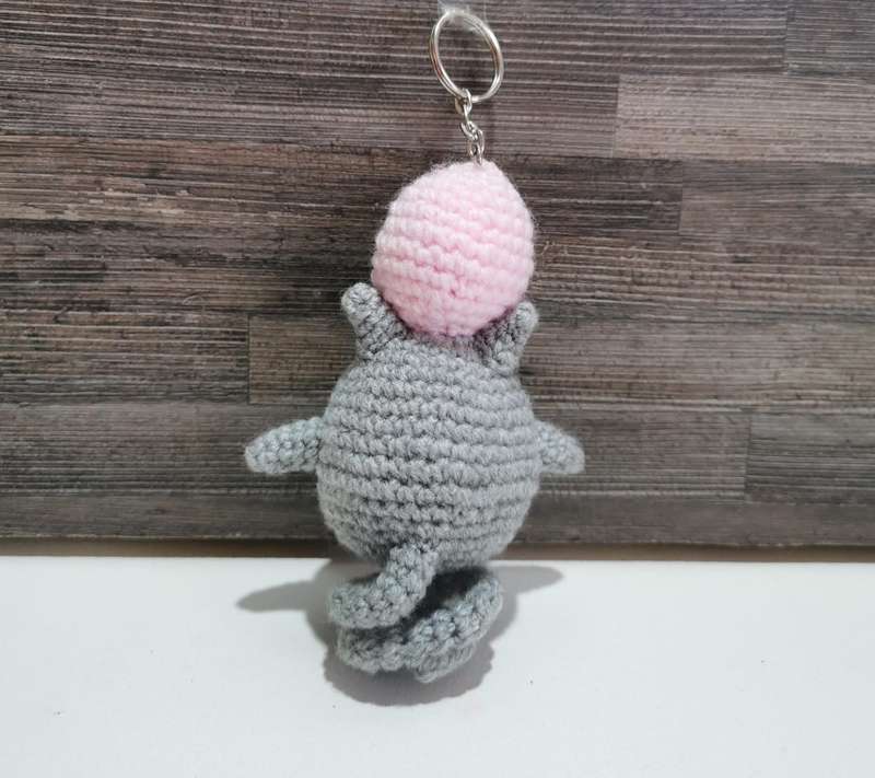 Beautiful Pokémon Spoink Hand Crochet Plushy Keychain