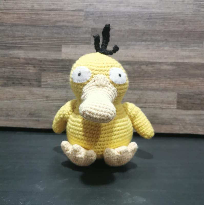 Beautiful Pokémon Psyduck Hand Crochet Plushy
