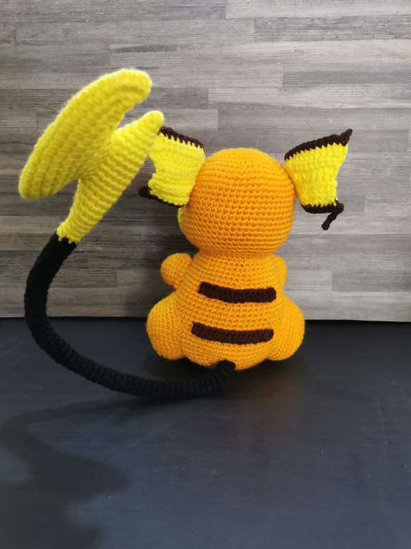 Beautiful Pokémon Raichu Hand Crochet Plushy
