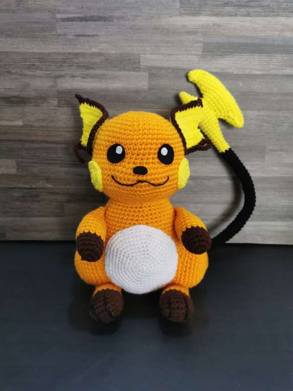 Beautiful Pokémon Raichu Hand Crochet Plushy