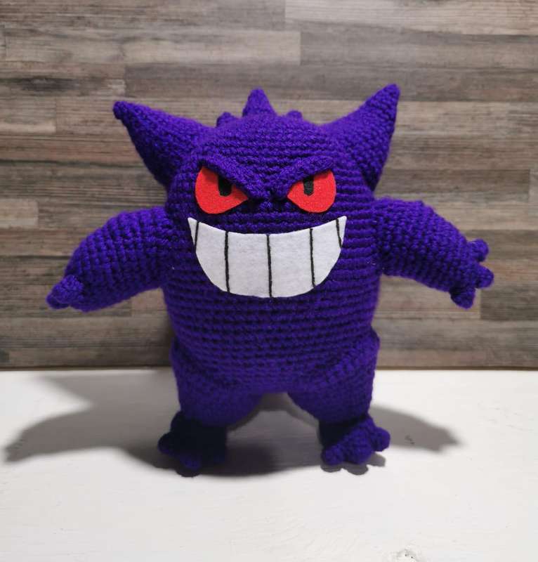 Beautiful Pokémon Gengar Hand Crochet Plushy