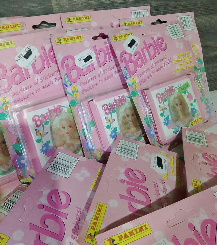 Vintage 1995 Panini Mattel Barbie Collectible Stickers(375 packets in total)