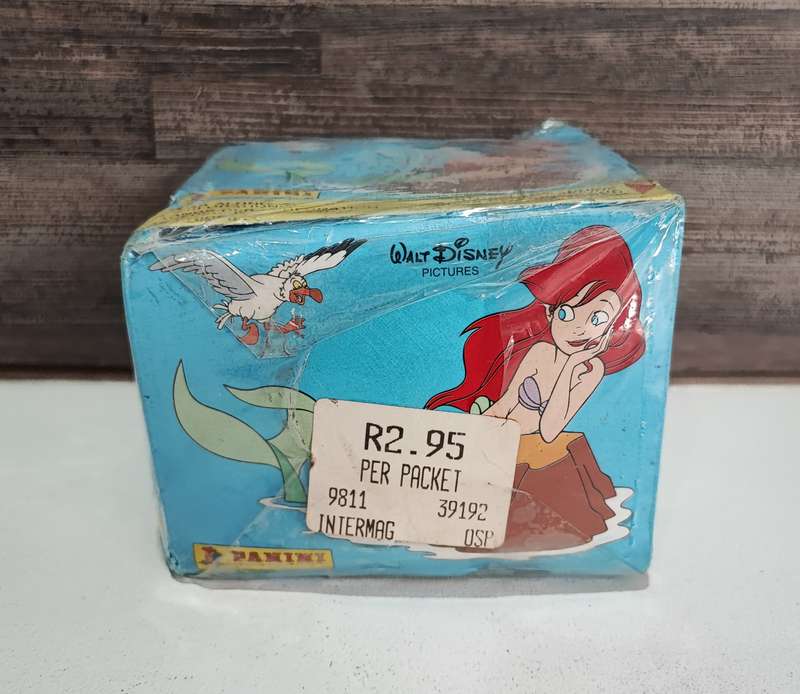 Vintage 1990 Panini Disney`s Little Mermaid Collectible Stickers(factory sealed box)