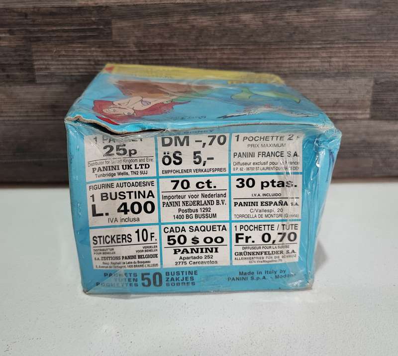 Vintage 1990 Panini Disney`s Little Mermaid Collectible Stickers(factory sealed box)