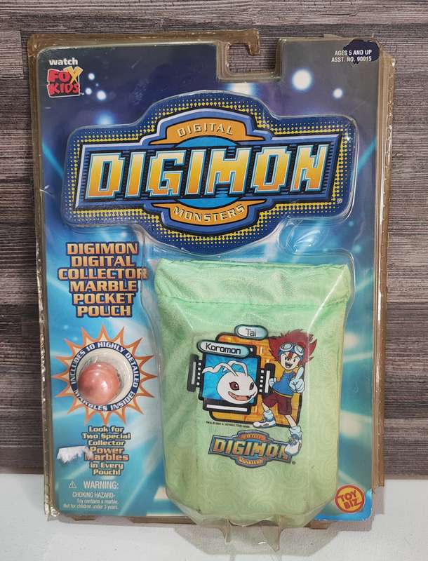 2001 Digimon Collectable Marbles and Marble Pouch