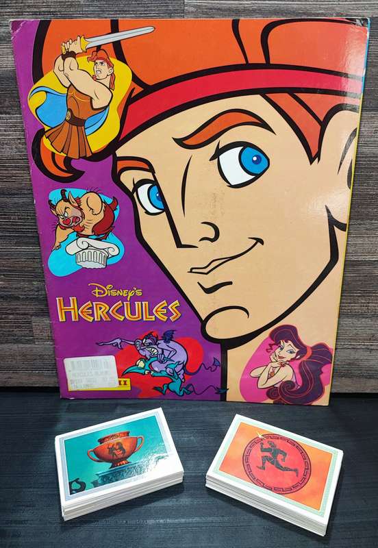 1996 Panini Disney`s Hercules Sticker Album & Collectible Stickers(Complete Sticker Set)