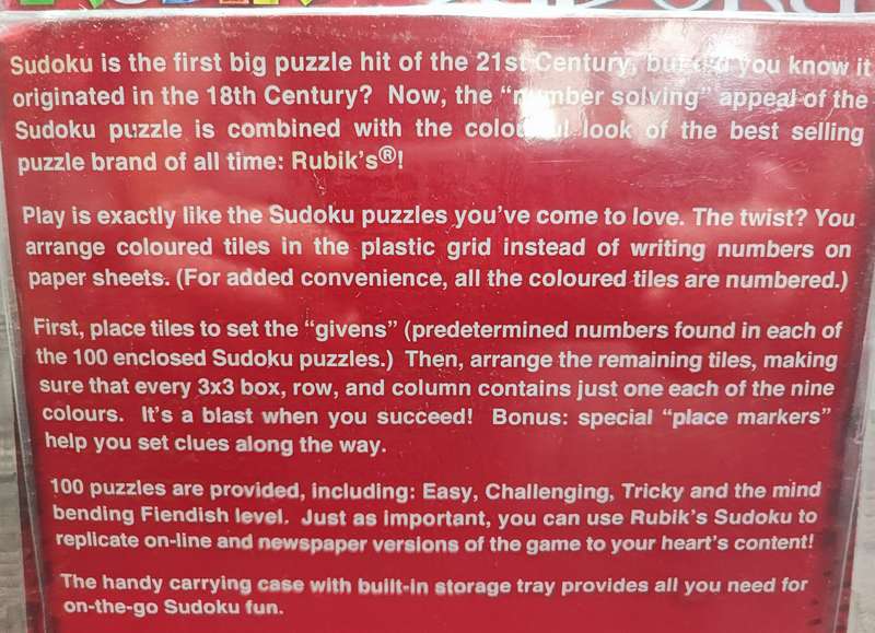 Rubik's Sudoku Game
