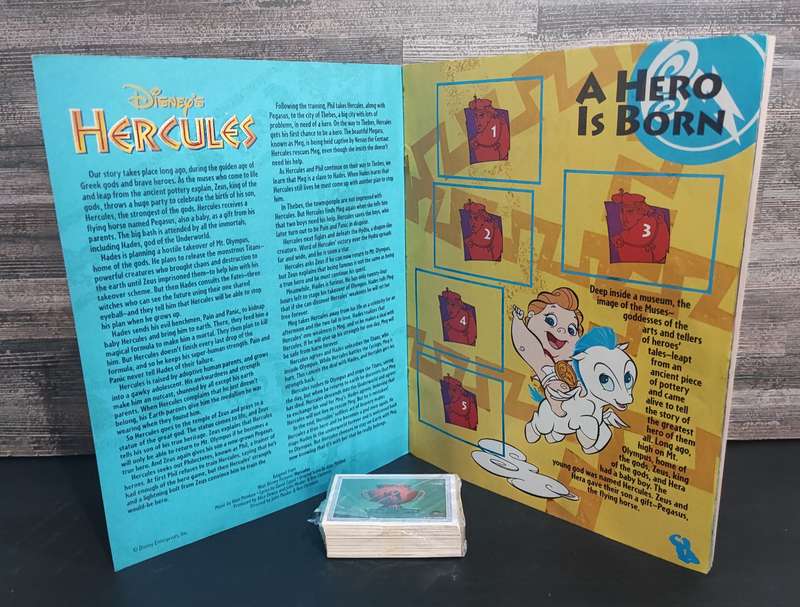 1996 Panini Disney`s Hercules Sticker Album & Collectible Stickers(Complete Sticker Set)