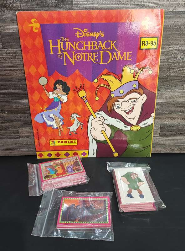1996 Panini Disney`s The Hunchback of Notre Dame Sticker Album & Collectible Stickers(Complete Set)