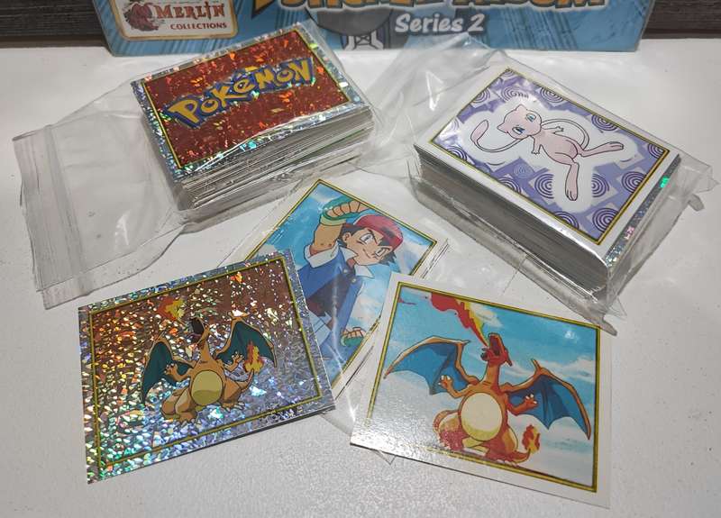 Vintage 2000 Topps Pokémon Series 2 Sticker Album & Collectible Stickers