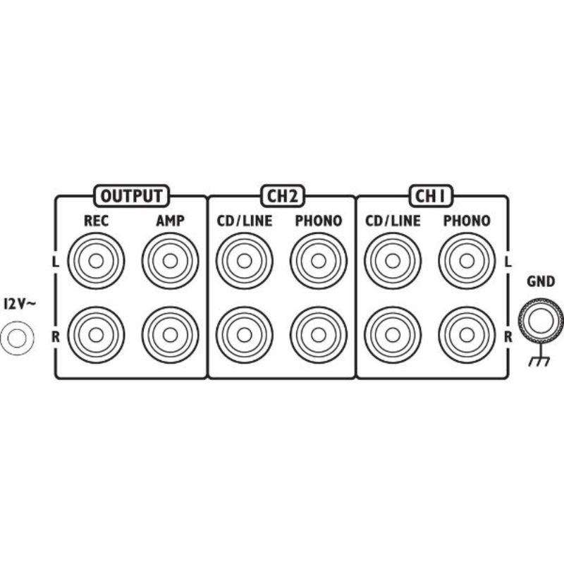 IMG Stageline MPX-1 2-Channel Stereo DJ Mixer