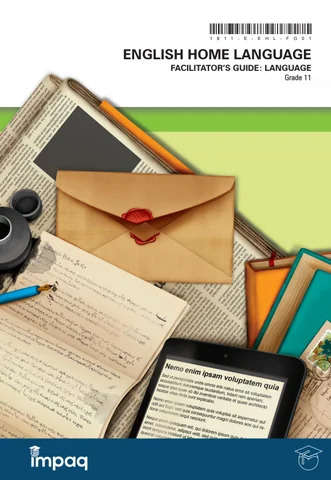 Impaq English Home Language Facilitator Guide Grade 11 Language