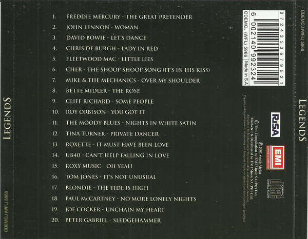 Various Artists  Legends (Compilation CD)