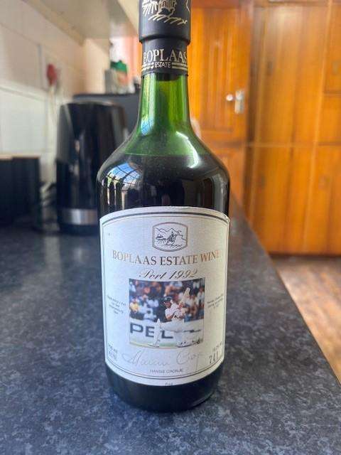 Special Edition Boplaas Port 1992, Signed by Hansie Cronje,