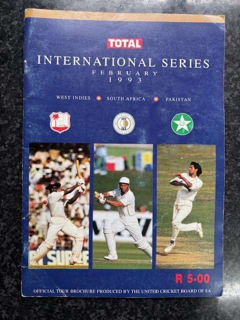 International Series February 1993 West Indies*South Africa*Pakistan Official Tour Brochure