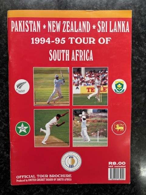 Pakistan*New Zealand*Sri Lanka 1994-95 Tour of South Africa Official Tour Brochure