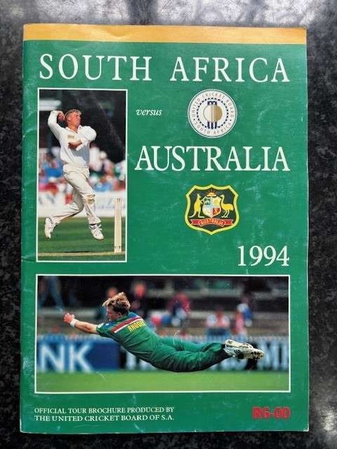 South Africa versus Australia 1994 Official Tour Brochure