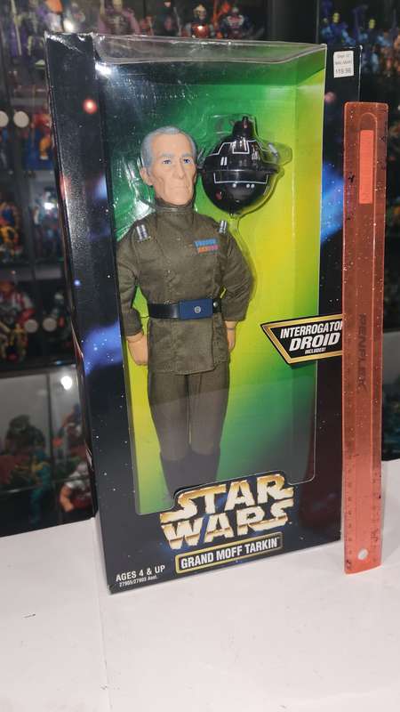 Moc 1997 Star Wars 12" Grand Moff Tarkin With Interrogator Figure