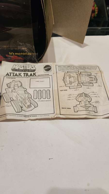 1981 Complete Boxed Attak Trak of He-man-Masters of the Universe (MOTU) Vintage
