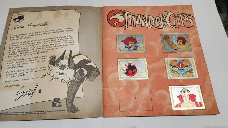 1986 Thundercats Panini Sticker Album 153/264 Stickers Present Vintage Figure