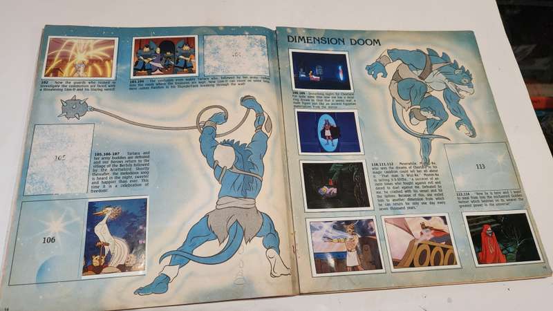1986 Thundercats Panini Sticker Album 201/264 Stickers Present Vintage Figure