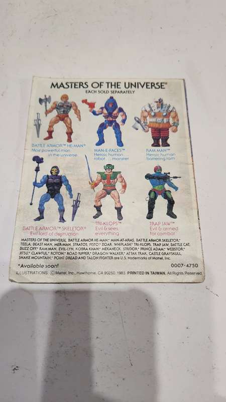 1983 Mini Comic Slave City of He-Man-Masters of the Universe (MOTU)